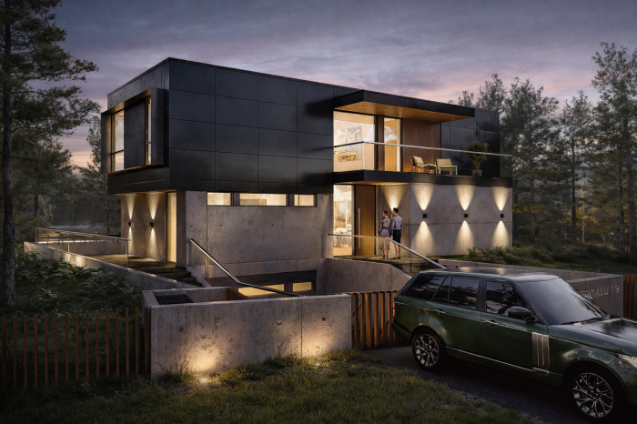 Villa fassaadi muudatused / Visualiseeringud